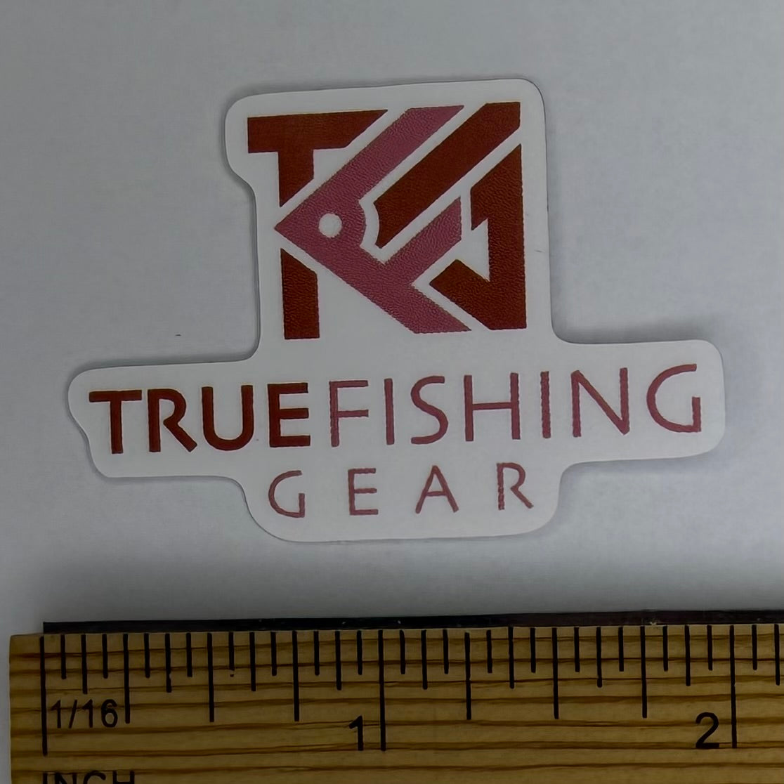 True Fishing Gear logo with a ruler for scale on a white background